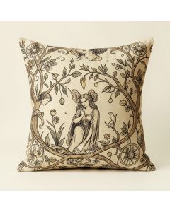 Alphonse Mucha Zodiac Throw Pillow Cover (synthetic illustration; no displayed measurements)