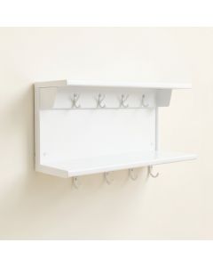 Bay Crossing Wall-Mounted Entryway Organizer Shelf - White (synthetic illustration; no displayed measurements)