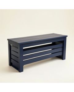 Ridge Brook Narrow Outdoor Storage Bench - Navy (synthetic illustration; no displayed measurements)