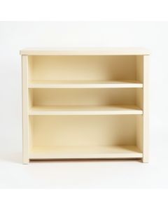 Laurel Arc Low Bookcase - Cream (synthetic illustration; no displayed measurements)