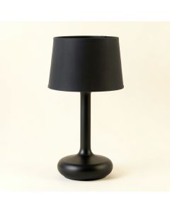 River Crest Table Lamp With A Plain Fabric Shade - Black (synthetic illustration; no displayed measurements)