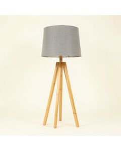 Glen Canyon Floor Lamp With A Plain Fabric Shade - Gray (synthetic illustration; no displayed measurements)