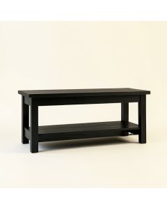 Oak Arc Indoor Bench - Black (synthetic illustration; no displayed measurements)