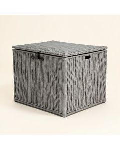 Heaweego 88 Gallon Wicker Cabinet Deck Box In Gray (synthetic illustration; no displayed measurements)