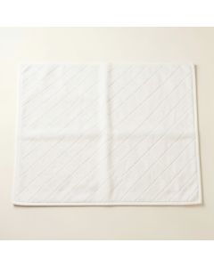 Linden Edge Bath Mat - White (synthetic illustration; no displayed measurements)
