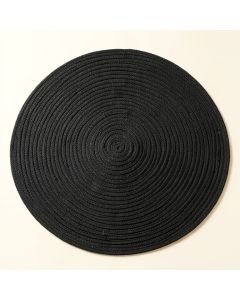 Juniper Canyon Round Area Rug - Black (synthetic illustration; no displayed measurements)