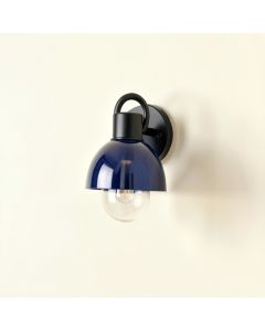 Meadow Crest Wall Sconce Mounted On A Plain Wall - Navy (synthetic illustration; no displayed measurements)