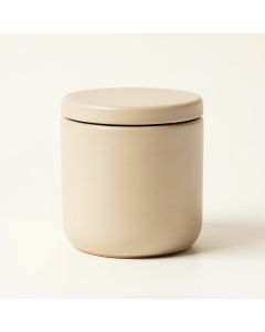 Clay Crest Storage Canister With Lid - Beige (synthetic illustration; no displayed measurements)