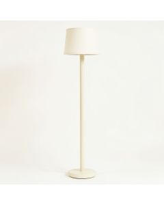 Spruce Branch Floor Lamp With A Plain Fabric Shade - Cream (synthetic illustration; no displayed measurements)