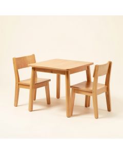 Mid Century Kids 3 Piece Play Table And Chair Set (synthetic illustration; no displayed measurements)