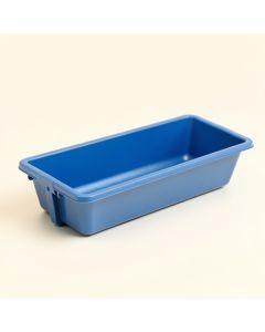 Cedar Dale Empty Railing Planter With Integral Brackets - Blue (synthetic illustration; no displayed measurements)