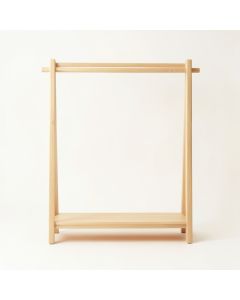Shore Arc Empty Garment Rack - Beige (synthetic illustration; no displayed measurements)
