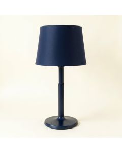 Shore Bluff Table Lamp With A Plain Fabric Shade - Navy (synthetic illustration; no displayed measurements)