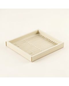 Fern Field Empty Under-Desk Cable Tray - Ivory (synthetic illustration; no displayed measurements)