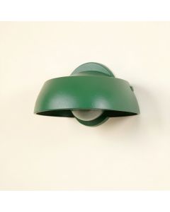 Reed Arc Wall Sconce Mounted On A Plain Wall - Green (synthetic illustration; no displayed measurements)