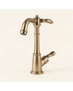 Victorian High Arch Double Handle Kitchen Faucet With Side Spray (synthetic illustration; no displayed measurements)