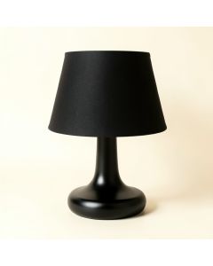 Maple Brook Table Lamp With A Plain Fabric Shade - Black (synthetic illustration; no displayed measurements)
