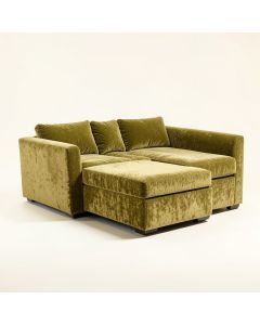 Chanelle 98 '' Wide Chenille Right Hand Facing Sleeper Sofa & Chaise (synthetic illustration; no displayed measurements)