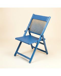 Moss Arc Folding Outdoor Chair - Blue (synthetic illustration; no displayed measurements)