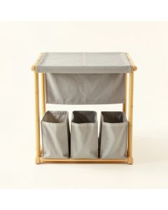 Spruce Branch Laundry Sorting Station With Plain Removable Bags - Gray (synthetic illustration; no displayed measurements)
