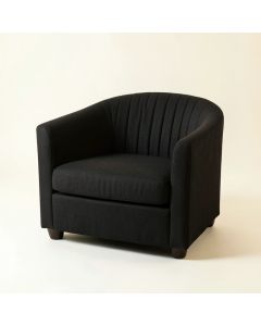 Clay Field Upholstered Armchair - Black (synthetic illustration; no displayed measurements)