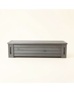 Reed Branch Narrow Outdoor Storage Bench - Gray (synthetic illustration; no displayed measurements)