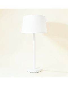 Hazel Branch Floor Lamp With A Plain Fabric Shade - White (synthetic illustration; no displayed measurements)