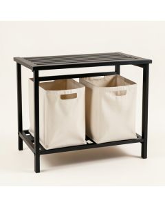 Aspen Dale Laundry Sorting Station With Plain Removable Bags - Black (synthetic illustration; no displayed measurements)