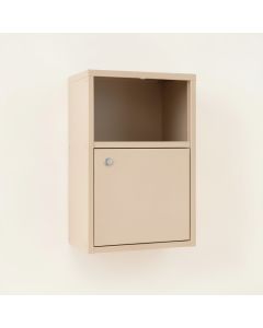 Linden Branch Wall-Mounted Entry Cabinet - Beige (synthetic illustration; no displayed measurements)