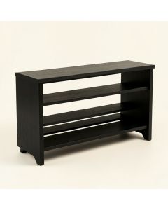 Ash Edge Shoe Storage Bench - Black (synthetic illustration; no displayed measurements)