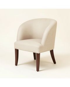 Myra Queen Anne Back Side Chair In Beige/Dark Walnut (synthetic illustration; no displayed measurements)