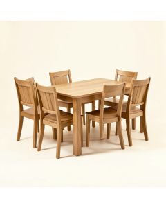 Leamont 5 Piece Solid Wood Dining Set (synthetic illustration; no displayed measurements)