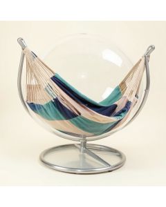 Luna Acrylic Bubble Accent Swing Chair With Stand (synthetic illustration; no displayed measurements)