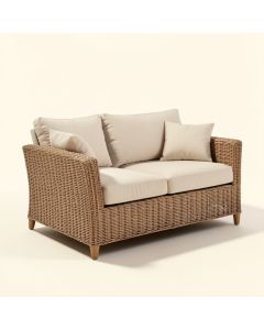 Shearin Patio Sofa With Cushions (synthetic illustration; no displayed measurements)
