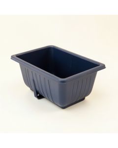 Olive Arc Empty Railing Planter With Integral Brackets - Navy (synthetic illustration; no displayed measurements)