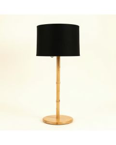 Ridge Bridge Floor Lamp With A Plain Fabric Shade - Black (synthetic illustration; no displayed measurements)