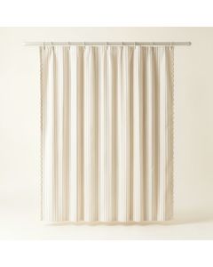 Moss Dell Shower Curtain Hanging Flat From A Plain Rod - Ivory (synthetic illustration; no displayed measurements)