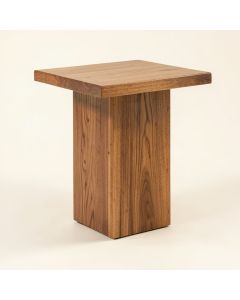 Polizzi Solid Wood Pedestal End Table (synthetic illustration; no displayed measurements)