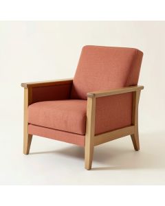 Laurel Bluff Upholstered Armchair - Terracotta (synthetic illustration; no displayed measurements)