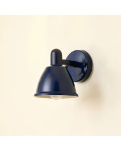 Vale Dale Wall Sconce Mounted On A Plain Wall - Navy (synthetic illustration; no displayed measurements)