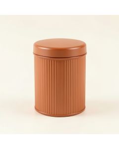 Moss Arc Storage Canister With Lid - Terracotta (synthetic illustration; no displayed measurements)