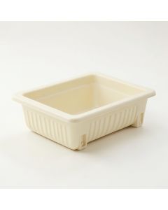 Sage Branch Empty Railing Planter With Integral Brackets - Cream (synthetic illustration; no displayed measurements)