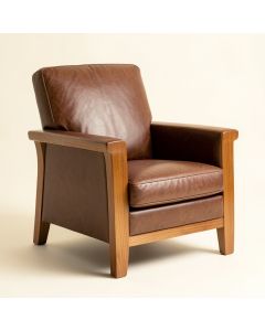 Aigars 49 '' Wide Top Grain Leather Armchair (synthetic illustration; no displayed measurements)