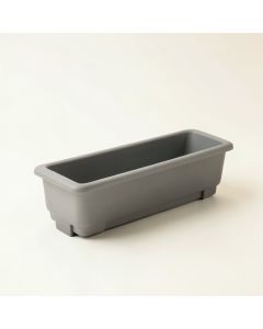 Cove Bridge Empty Railing Planter With Integral Brackets - Gray (synthetic illustration; no displayed measurements)