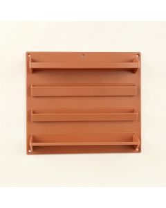 Birch Dale Empty Wall-Mounted Tool Organizer Panel - Terracotta (synthetic illustration; no displayed measurements)