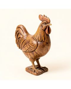 Arsenovic Rooster Wood Figurine (synthetic illustration; no displayed measurements)
