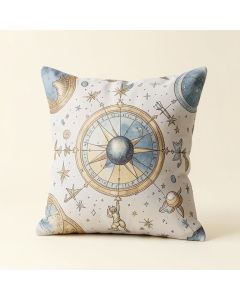 Constellation Zodiac Doodle Set Square Pillow Cover (synthetic illustration; no displayed measurements)