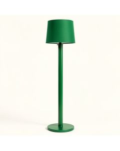 Ridge Canyon Floor Lamp With A Plain Fabric Shade - Green (synthetic illustration; no displayed measurements)