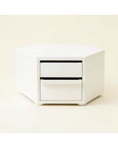 Maple Bluff Small-Parts Storage Drawer Cabinet - White (synthetic illustration; no displayed measurements)