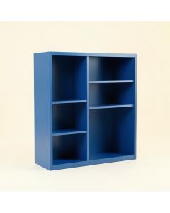 River Bluff Freestanding Bookcase - Blue (synthetic illustration; no displayed measurements)